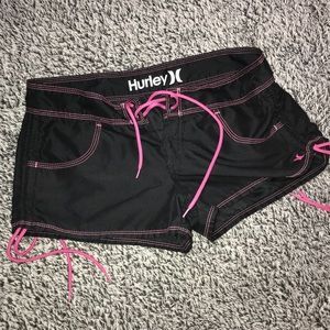Hurley Swim Shorts Size 5 Women’s Pink and Black